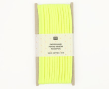 3 Meter Paspelband - Baumwolle - 1cm x 3m - Zugeschnitten - Rico Design - Neongelb