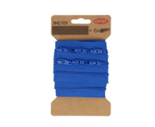 3m Endlosreißverschluss + Nicht teilbar - 6 eckige Zipper - Royalblau