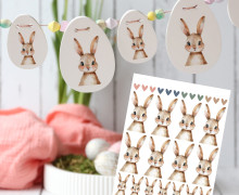 Rub-On Sticker - Delightful Bunnies - Hase - Tante Henni Rub-Ons - vielfältig nutzbar - Ostern