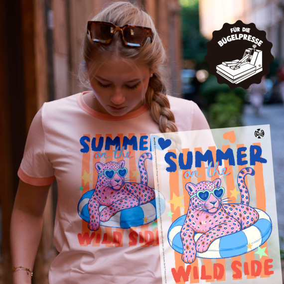 Onkel Bo's Bügelbilder - DIN A4 - Tiger - Summer on the wild side - BIG