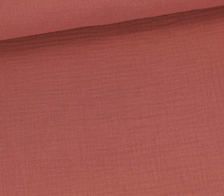Musselin - Muslin - Double Gauze - Uni - Rostrot - 125g - Schnuffeltuch - Windeltuch