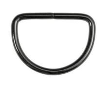 2 Halbrundringe - D-Ringe - 40mm - Veno - Anthrazit