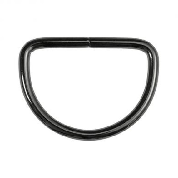 2 Halbrundringe - D-Ringe - 40mm - Veno - Anthrazit