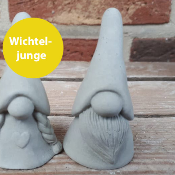 Silikon - Gießform - Kleines Wichtelpaar - Wichteljunge - vielfältig nutzbar