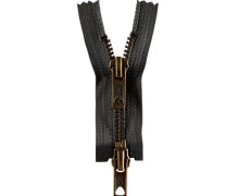 1x 65cm Reißverschluss - Werra Zweiwege - Antik Gold - Metall - Teilbar - M60 - Hochwertig - Opti - 0001