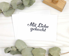 Stempel - Mit Liebe gekocht - Holzstempel