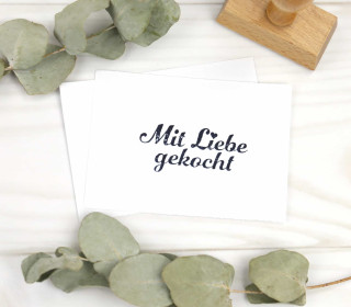 Stempel - Mit Liebe gekocht - Holzstempel