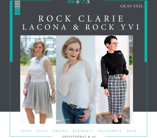Shirt/Kleid LACONA + Rock CLARIE  Gr. XS-XXXL
