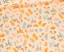 Sommersweat - Pretty Forest - Mushrooms - Apricot Pastell - Bio Qualität - abby and me