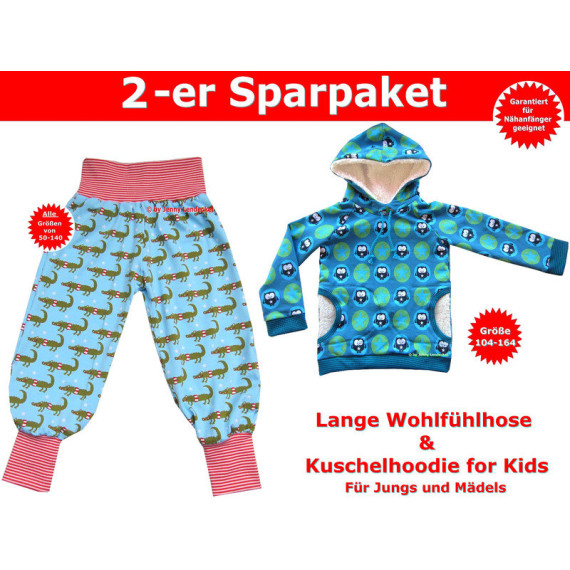 Schnittmuster Pumphose & Hoodie für Kinder - inkl. Nähanleitung