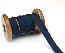 1 Meter Paspelband/Biesenband - Wildlederoptik - Nachtblau