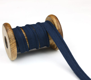 1 Meter Paspelband/Biesenband - Wildlederoptik - Nachtblau