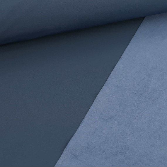 Softshell - Fleece - Uni - 315g - Brillantblau/Taubenblau