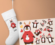 Onkel Bo's Bügelbilder - DIN A4 - Festive Penguins