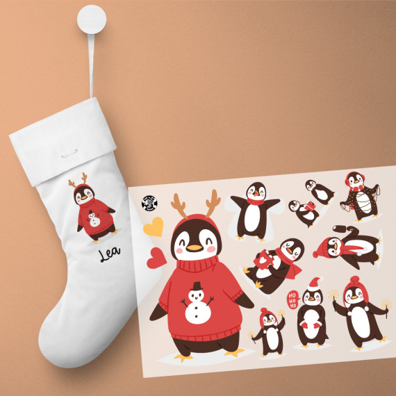 Onkel Bo's Bügelbilder - DIN A4 - Festive Penguins