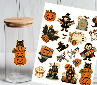 Rub-On Sticker - After Midnight - Tante Henni Rub-Ons - vielfältig nutzbar - Halloween