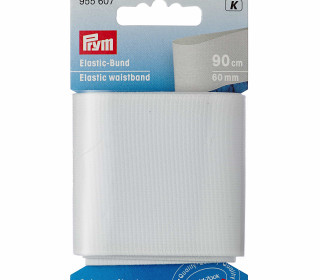 Elastic Bund - 60mm x 90cm - Prym - Weiß