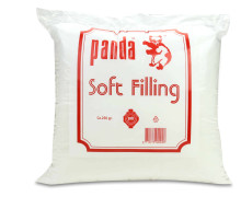 250g Bastelwatte - Weiß - Kissenfüllung - Panda