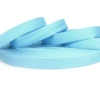 1 Meter Ripsband - Köperband - 14mm - Hellblau