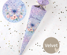 DIY-Nähset Schultüte - Butterfly Dreams - Velvet - zum selber Nähen