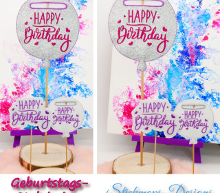 Stickdatei Stabdesigns Stabdateien Geburtstag Happy Birthday  Schokohülle