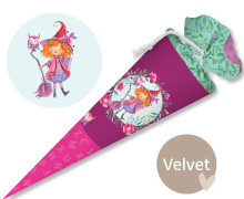 DIY-Nähset Schultüte - GESCHWISTERTÜTE - Adoringly Dzio - Kleine Hexe - Velvet - abby and amy