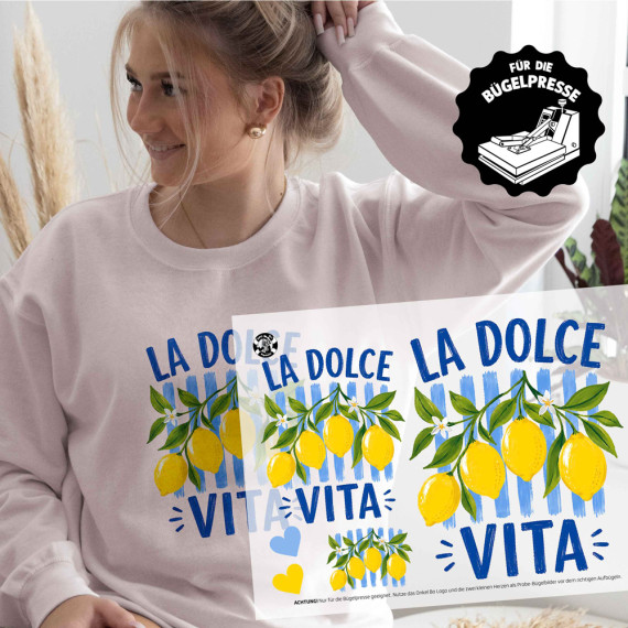 Onkel Bo's Bügelbilder - DIN A4 - Zitronenduft - La Dolce Vita - BIG