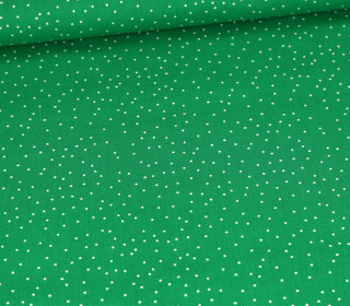 Baumwolle - Webware - Popelin - Bedruckt - Pünktchen - Unregelmäßig - Grün