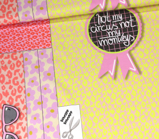 Canvas - Cherry Picking Bag  - Leomuster/Dackel - DIY-Taschen - Paneel - DIY-Nähset - Cherry Picking