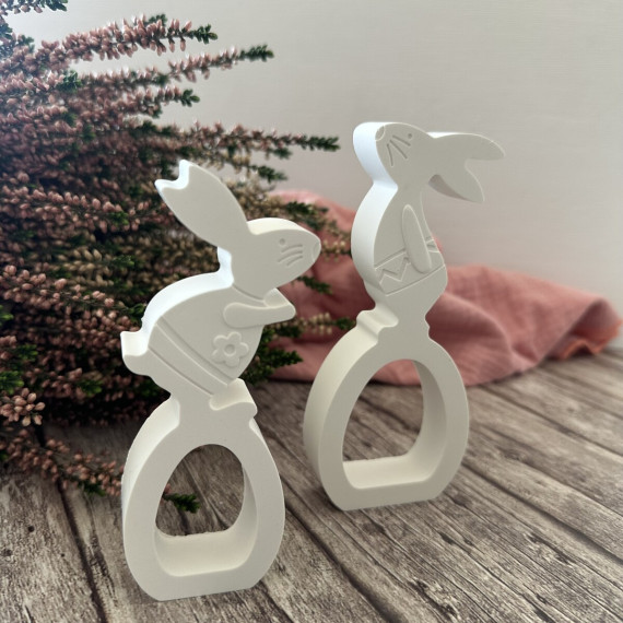 Silikon - Gießform - Osterhasen auf Ostereiern - Serviettenringe - Ostern - vielfältig nutzbar