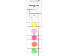 6x 3,5ml Acrylfarbe - Acrylini - Pods - Rico Design - Neon