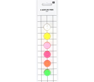 6x 3,5ml Acrylfarbe - Acrylini - Pods - Rico Design - Neon