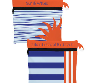 DIY-Nähset - 2 Wetbags - Softshell - Sun & Waves - Andrea Liesert