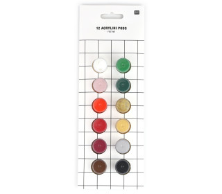 12x 3,5ml Acrylfarbe - Acrylini - Pods - Rico Design - Festive
