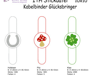 ITH Stickdatei Kabelbinder 