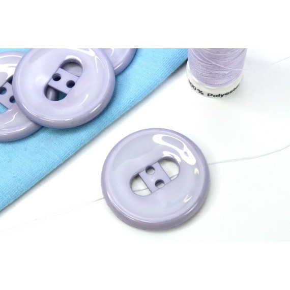 1 Knopf - 33mm - Rund - Rundbogen - Flieder Hell