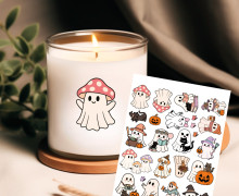 Rub-On Sticker - Süße Gespenster - Halloween - Tante Henni Rub-Ons - vielfältig nutzbar