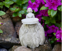 Silikon - Gießform - Blumenfrau - Dekofigur - hinten glatt - Figur 3 - vielfältig nutzbar
