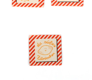 1 Label - Du süßes Zitrönchen - Zitrone - Schrägstreifen - Beige - jojulein design