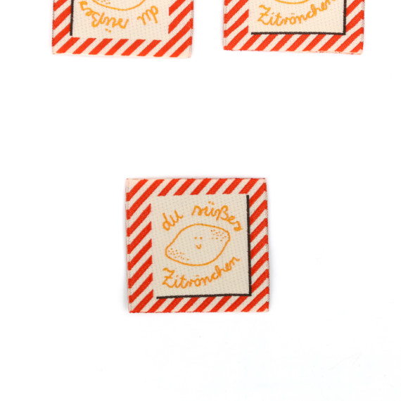 1 Label - Du süßes Zitrönchen - Zitrone - Schrägstreifen - Beige - jojulein design