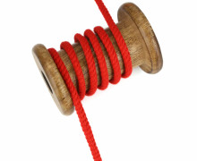1m Hoodieband - Schmale Kordel - Parkakordel - Gedreht - 4mm - Rot