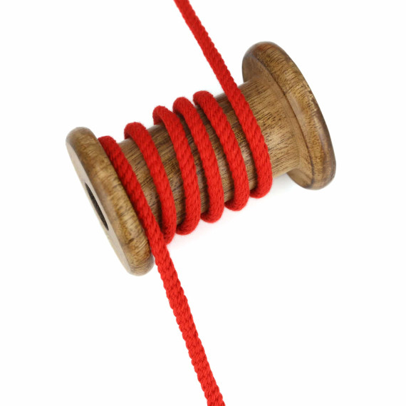 1m Hoodieband - Schmale Kordel - Parkakordel - Gedreht - 4mm - Rot
