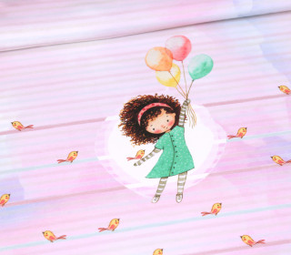 Jersey - Bio Qualität - Paneel - Balloons - Rosa - Ana Cardia - abby and me
