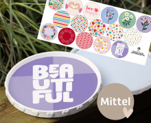 Outdoorstoff - Joys of Spring - Inlays für Silikon - Dekoteller - Tablett - Mit Sternen/Herzen - Mittel - abby and amy