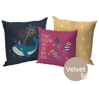 Kissenstoff - DIY - Kissen-Set - Silvester Party - Velvet - Kristina Hölzl - abby and amy