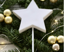 Silikon - Gießform - Dekostern - Stern auf Stange - Stern M - vielfältig nutzbar
