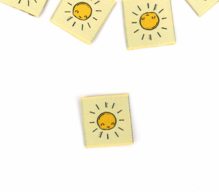 1 Label - Sonne - Pastellgelb - Katzengold Design