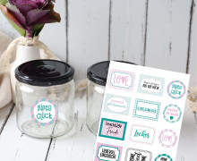 Rub-On Sticker - Hausgemachte Glücksmomente - Tante Henni Rubon - vielfältig nutzbar