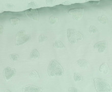 Frottee Jacquard - Herzen - Qjutie & the Qjutest - Uni - Mint