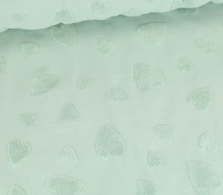 Frottee Jacquard - Herzen - Qjutie & the Qjutest - Uni - Mint